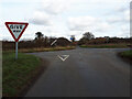 Road junction near Sapperton in GL7 6LH