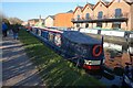 Canal boat Tango Whiskey, Trent & Mersey Canal in ST15 0HW