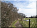 Looking back along path towards West Lane in PO11 0LJ