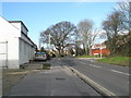 Looking down Newtown Lane towards Hamfield Drive in PO11 9DF