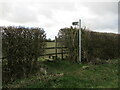 The beginning of a footpath to Greetham in Thistleton
