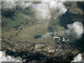 Towcester racecourse from the air in NN12 6UL