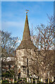 Erith : tower, Church of St John the Baptist in DA8 1AY