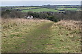 Path above the memorial on Shawford Down in SO21 2BX