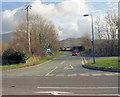The road from Deiniolen meeting the A4244 at Groeslon Racca Crossroads in LL55 3DE