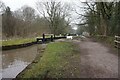 Peak Forest Canal at Marple Locks, lock #2 in SK6 6NZ