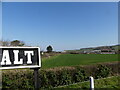 View across a field from Donniford Halt, West Somerset Railway in TA23 0TL