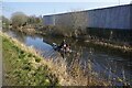 Motorised canoe on the Union Canal in FK2 9TU