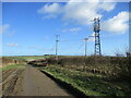 Cottam Lane toward Langtoft with Communication Mast in YO25 3TR