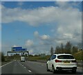 M6 Toll, northbound, approaching junction T3 in B76 9PL