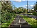 Cycleway beside the B4373 Dawley Green Way road in TF4 2LE
