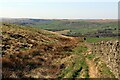 Descending off Cribden Moor in BB5 2DN