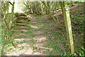 Rock and wooden steps in HR6 0QL