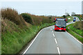 Bus on the A387 near West Looe in PL13 2NF