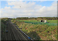 The East Coast Main Line south of Low Flatts Road Bridge in DH3 3RY