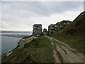 The coastal path on the west side of Portland in DT5 1YR