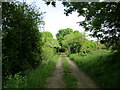 Track to the church, Eyeworth in SG19 2HH
