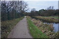 Walsall Canal towards Barnes Meadow Bridge in WS10 8SN