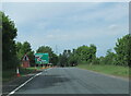 Slip road leaving the A47 to join the A11 in NR4 7NB