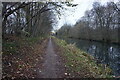 Walsall Canal towards Willingworth Hall Bridge in WS10 7SG