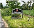 Burghwallis village boundary sign in DN6 9JX