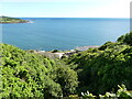 View from footbridge, on the South West Coast Path near Bovisand in PL9 0AB