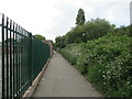 Footpath alongside Westbourne Acadaemy in IP1 5NN