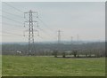 Pylons north of Leire Lane in LE17 5EY