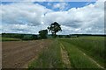 Holback Lane descending to cross a stream in Lillingstone Dayrell with Luffield Abbey