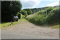 Track into the woods off Skirmett Lane, Pheasant's Hill in RG9 6SN