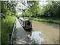 Narrowboat on visitor mooring at Sutton Wharf in Dadlington & Sutton Cheney