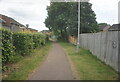 Path towards Sylvan Way in AL7 2HQ