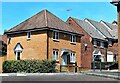 Houses in Stonebeach Rise at the junction with Harbour Way, St Leonards-on-Sea in TN37 7QG