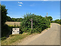 Footpath junction near Ley Lodge in Copthorne & Worth Ward