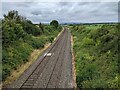 West-bound railway line at Bullplace bridge in TA7 0JL