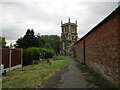 Path to the church, Raithby by Spilsby in Raithby