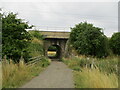 Public footpath going under the ECML in DL1 3NE