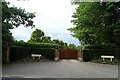 Gated road to Hawks Hill in KT16 0EW