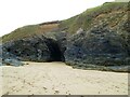 Crantock Beach - Entrance to cave in TR8 5RZ