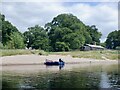 Fishing boat and hut, Scone in PH1 3XS