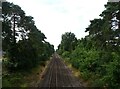 Railway towards Sandhurst in RG40 3NE