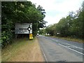 Approaching roundabout on London Road (A30), Yateley Common in GU17 9JT