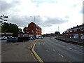 Bus stop and shelter on Clay Hill Road, Basildon in SS14 1NX