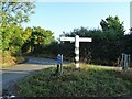 Fingerpost on Murthering Lane, Navestock Heath in Navestock