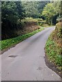 Narrow road towards Walterstone Common, Herefordshire in HR2 0DR