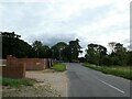 Looking along Leziate Drove towards the B1145 in Ashwicken