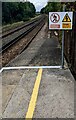 Notices at the western end of Moreton station, Dorset in DT2 8FN