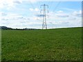 Power lines, near Worthy Farm, Somerset in BA4 4EE