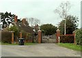 The entrance to Bishop's Hall from New Road in Lambourne