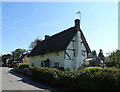 Thatched cottages on the B3048, Longparish in SP11 6PN